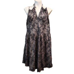 ❤️ 4/$20 Shein dress Women 3XL Black tan lace look Sleeveless Adjustable straps